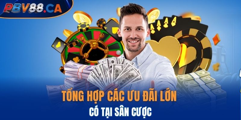 Tổng hợp các ưu đãi lớn có tại sân cược